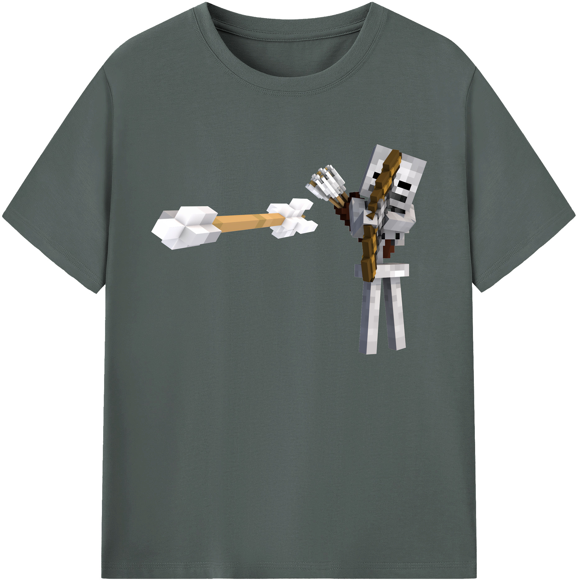 （画像用） マインクラフト ブロックの世界 Minecraft MC Block world 綿100％ メンズ半袖Tシャツ｜肌触りやわらか＆通気性